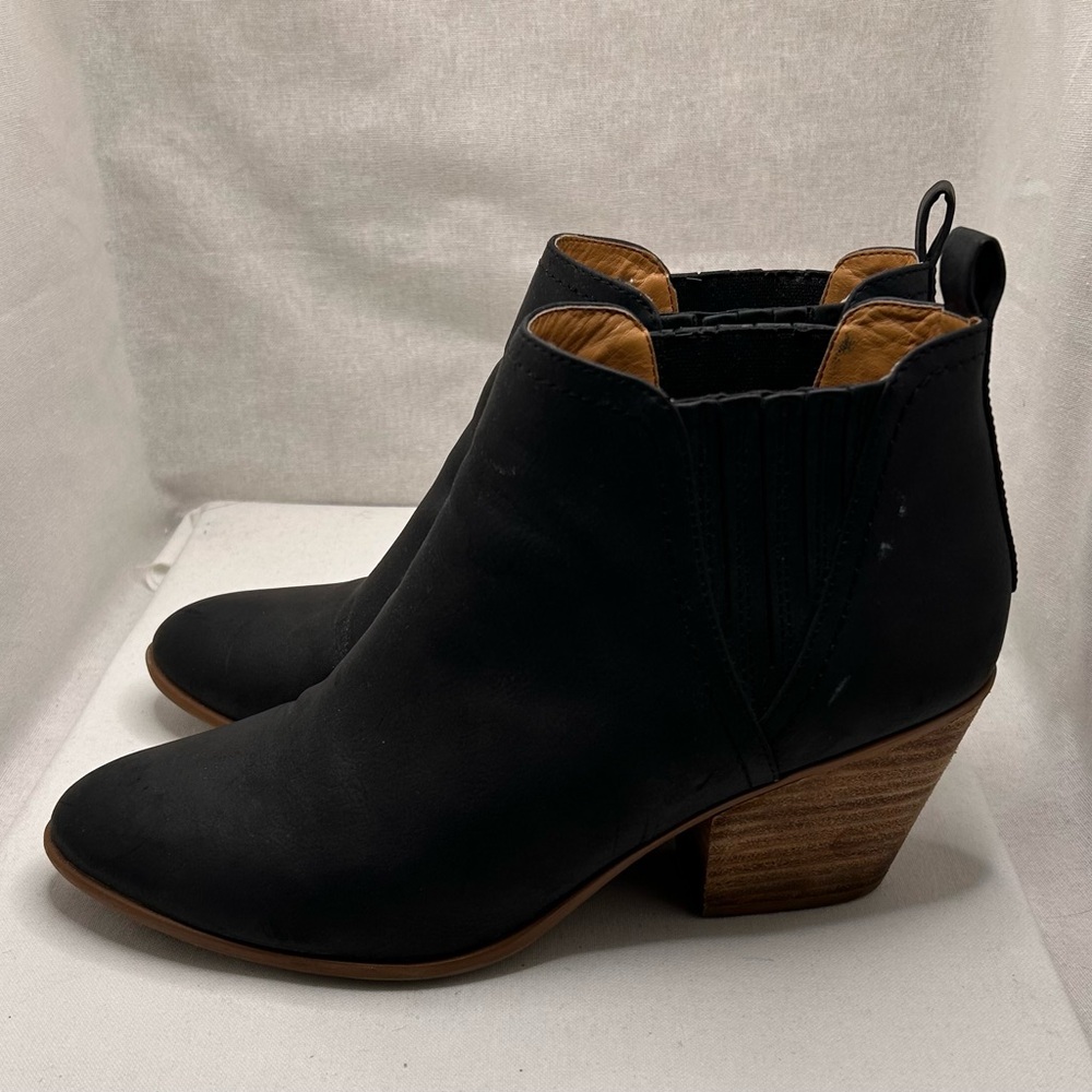 Classic Black Women’s Ankle Booties with Stacked Heel